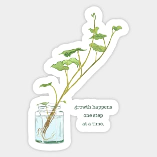 growth happens one step at a time Sticker